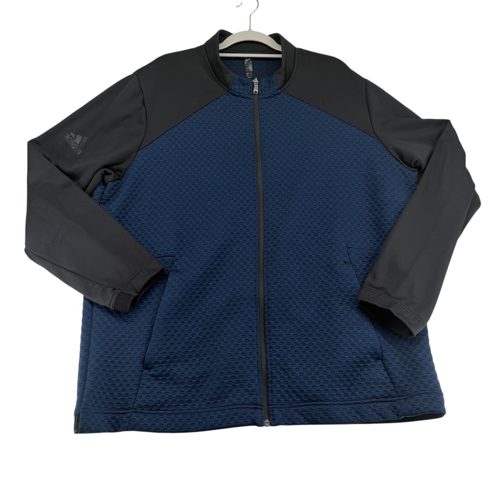 Adidas COLD.RDY Full Zip Jacket Mens 2XL Blue Black Performance Golf Training
